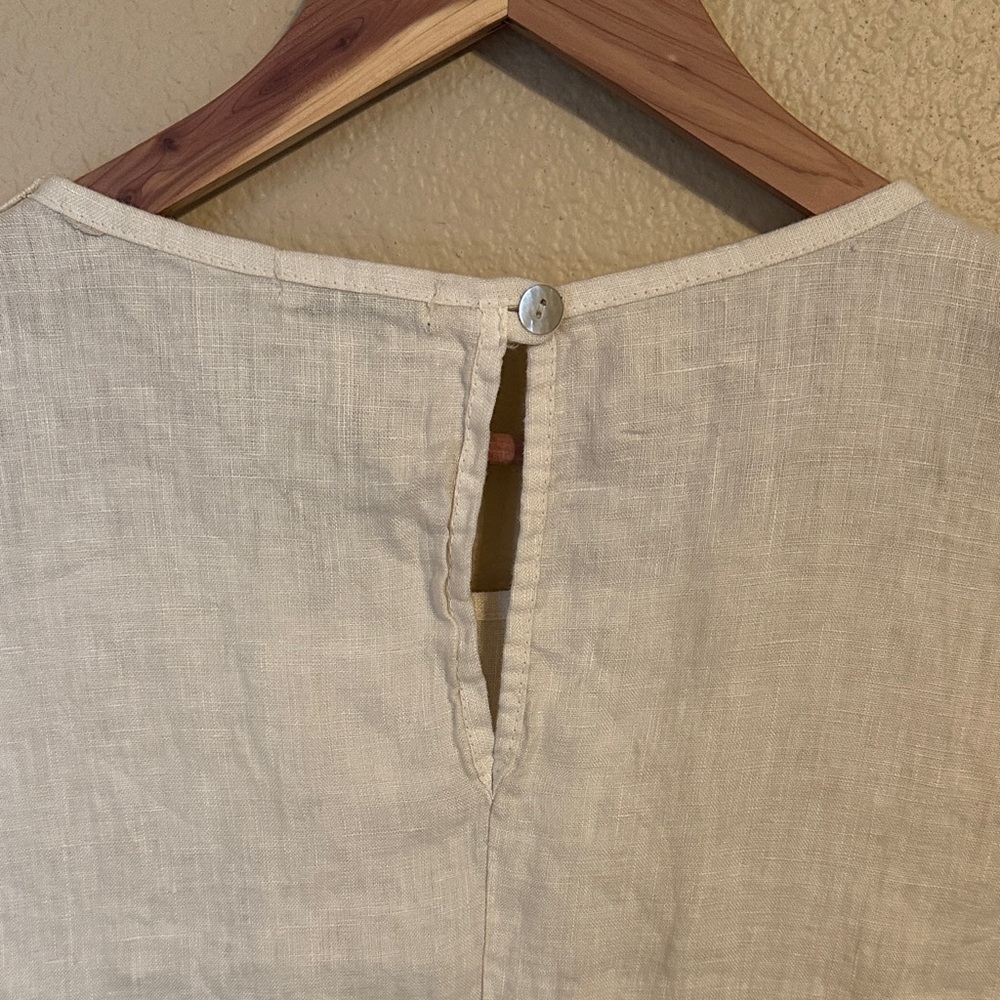 Alessia Pacini Linen Sleeveless Dress with cotton lace accent - Picture 6 of 6